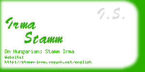 irma stamm business card